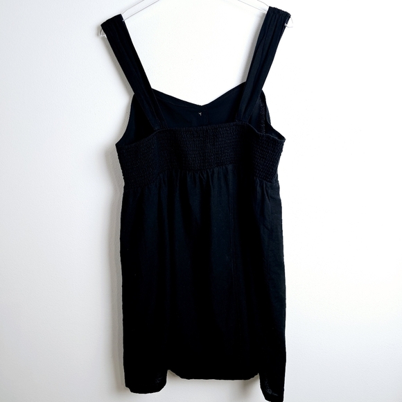 American Eagle Black Linen Blend Dress NWT - Picture 3 of 13